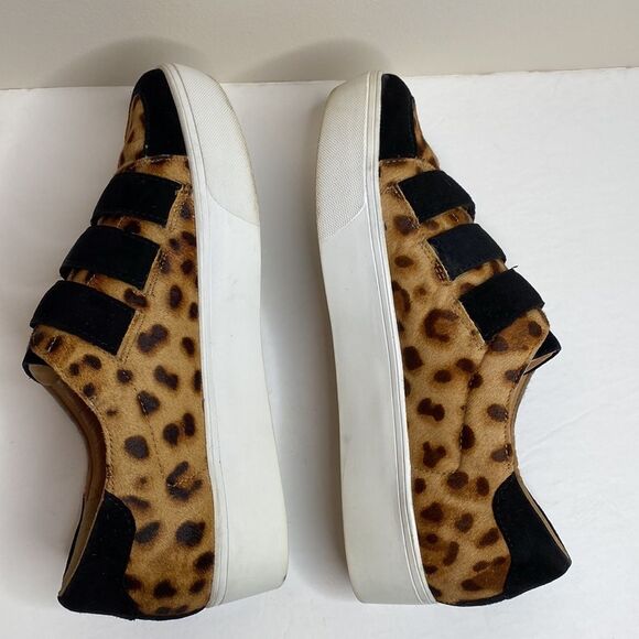 Nine West Leopard  Print Three Strap Velcro Casual Sneaker - Picture 5 of 10